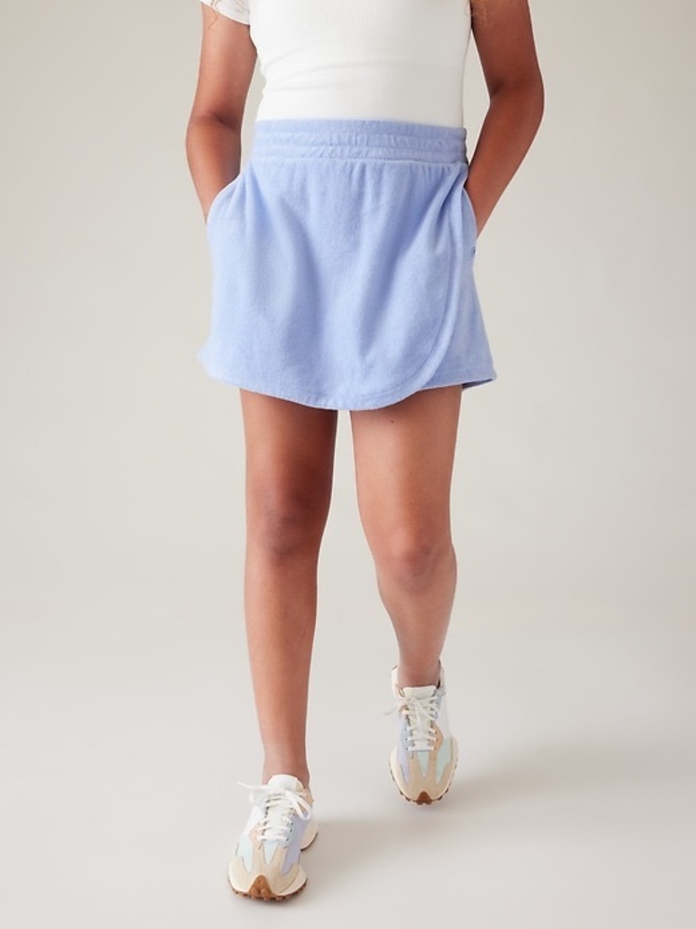 Athleta Girl Jump In Terry Skort Swallowtail Blue 8-10 NWT